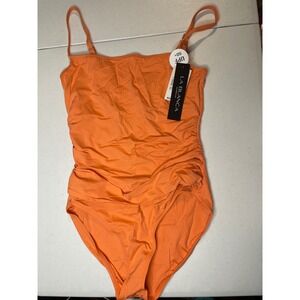 La Blanca Women's One Piece Swimsuit Island Goddess Shirred Side, 12